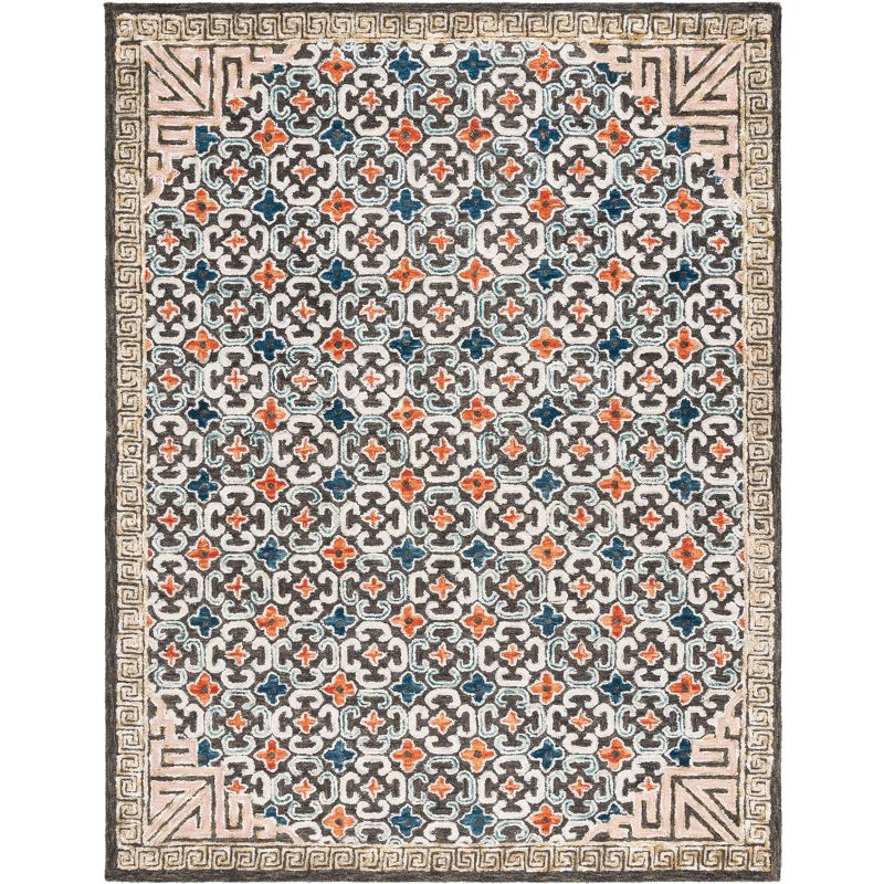 Aspen APN294 Hand Tufted Indoor Area Rug - Blue/Taupe - 9'x12' - Safavieh