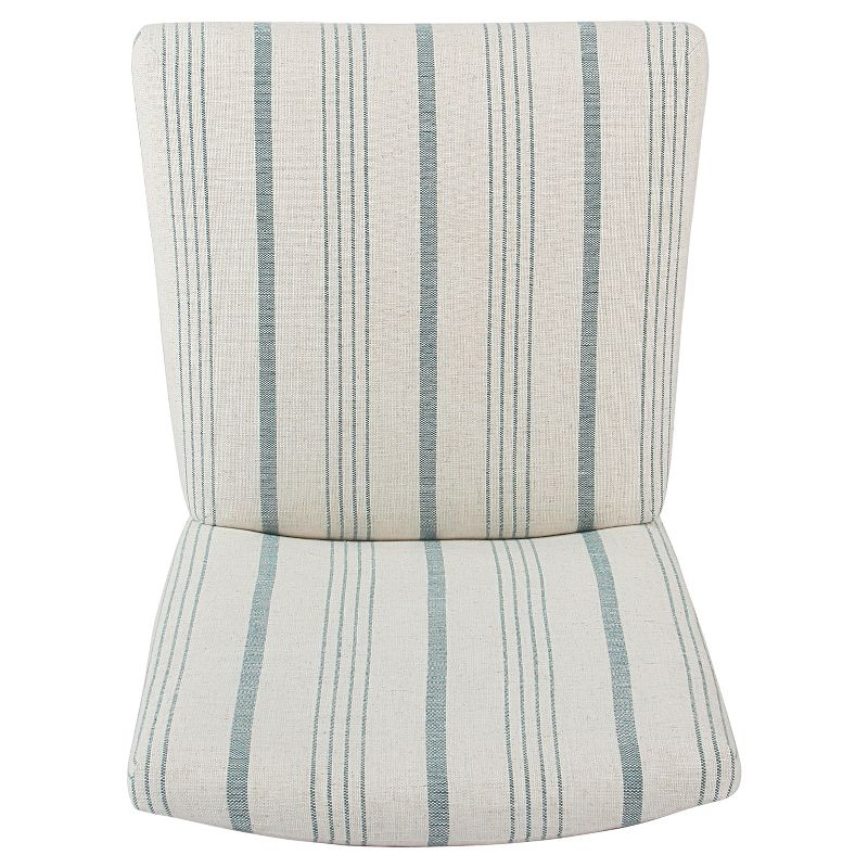 Classic Parsons High Back Barstool Blue - HomePop: Upholstered, Padded, Wood Legs, 250lb Capacity