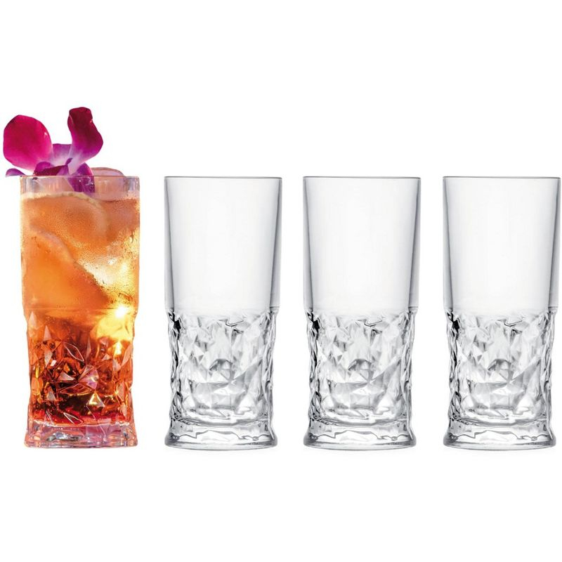 Barski Highball Glass - Drinking Glasses - Set of 4 -  Tumbler - Bar Glassware, 11 oz, Made in Europe (Set of 4)