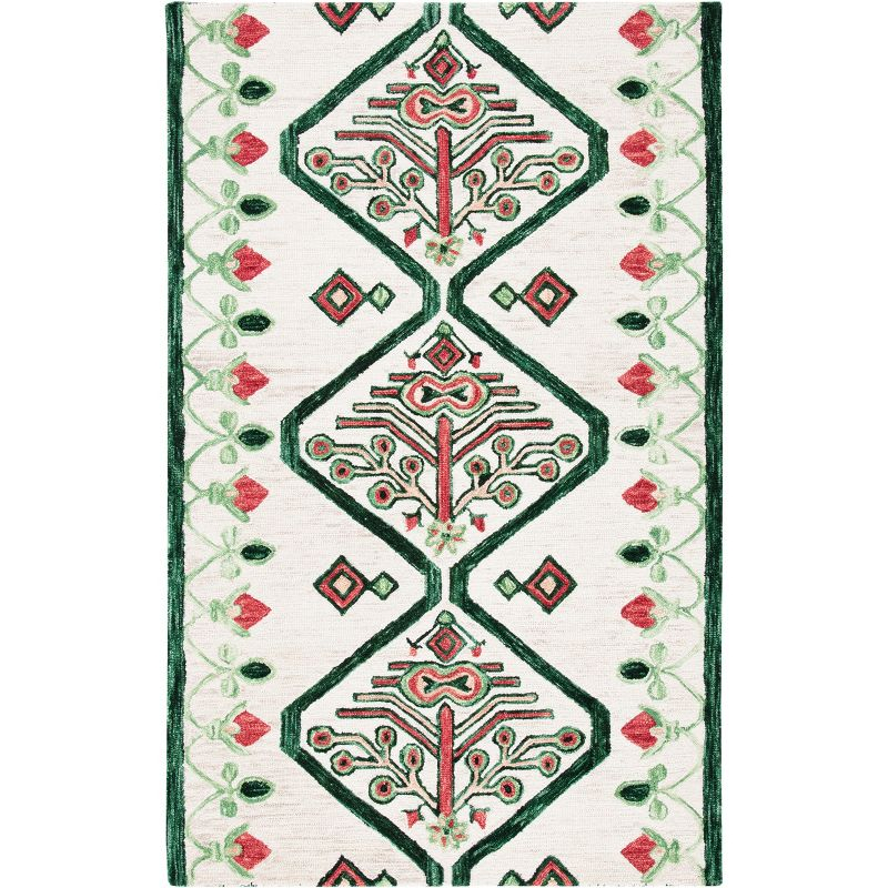 Aspen APN703 Hand Tufted Area Rug - Ivory/Green - 4'x6' - Safavieh.