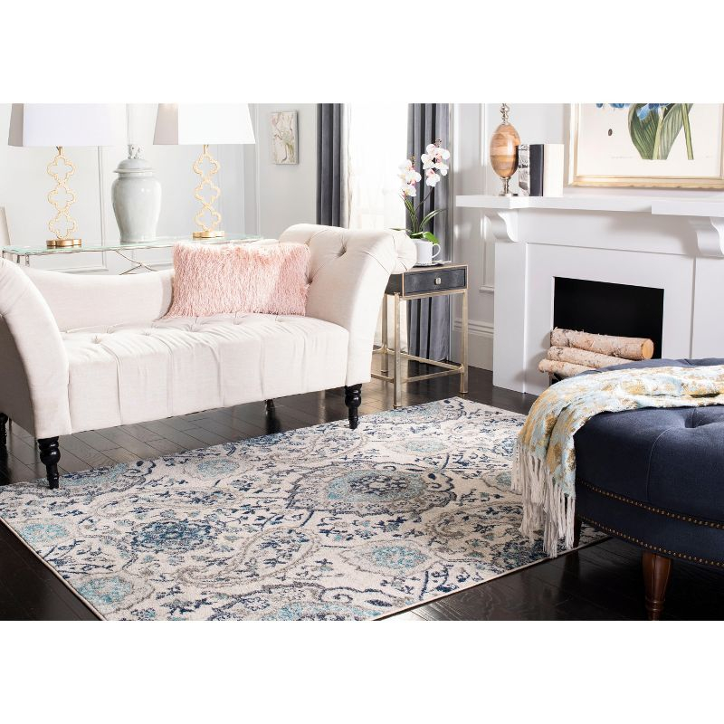 Madison MAD600 Power Loomed Indoor Area Rug - Cream/Light Grey - 6'7"x9'2" - Safavieh