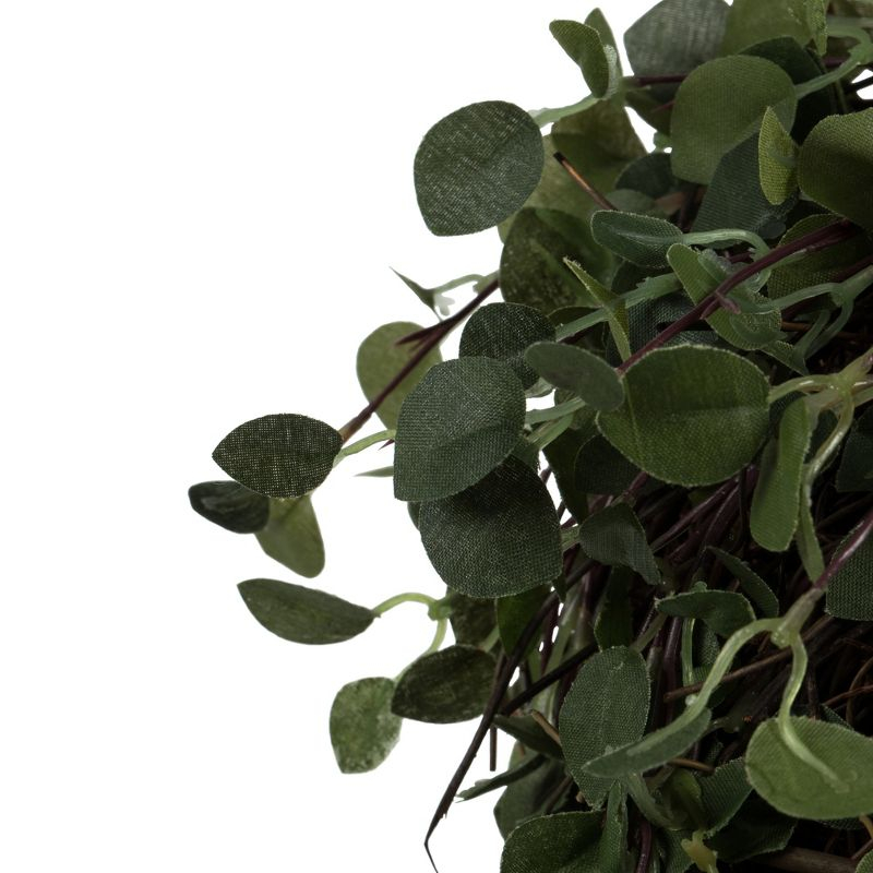 Vickerman 14.5" Artificial Purple and Green Money Leaf Bush 2/pk