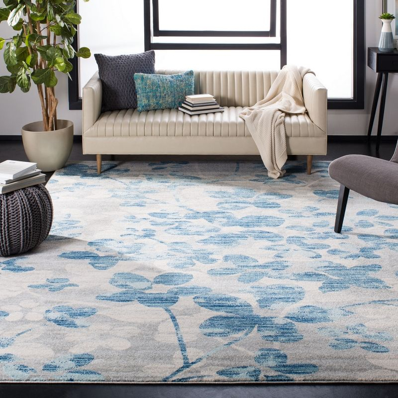 Evoke EVK236 Power Loomed Area Rug - Grey/Light Blue - 8'9"x11'9" - Safavieh.