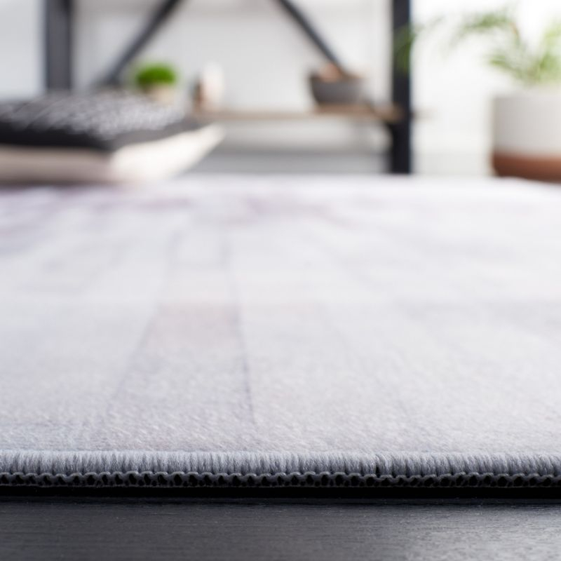 Faux Hide FAH510 Power Loomed Machine Washable Area Rug - Ivory/Light Grey - 4'x6' - Safavieh.