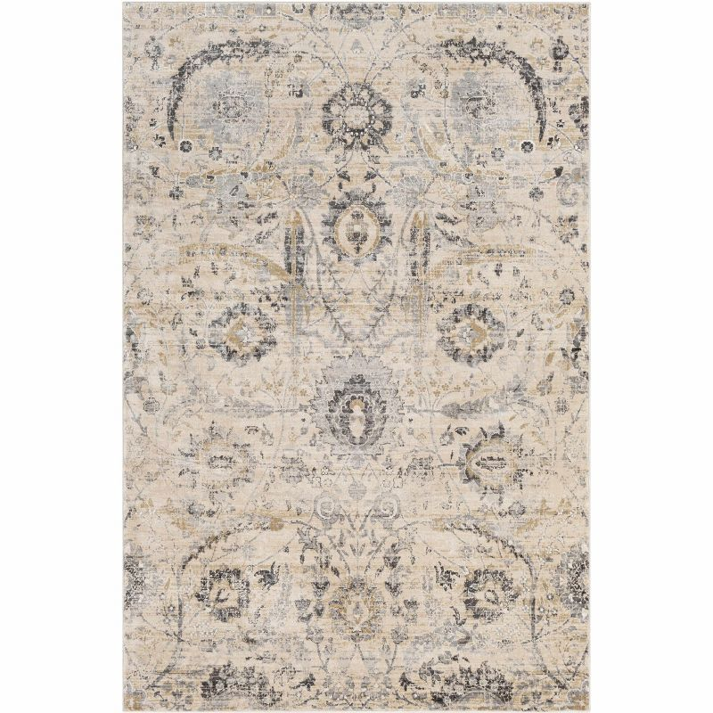 Hauteloom Rectangle Area Rug  Charcoal