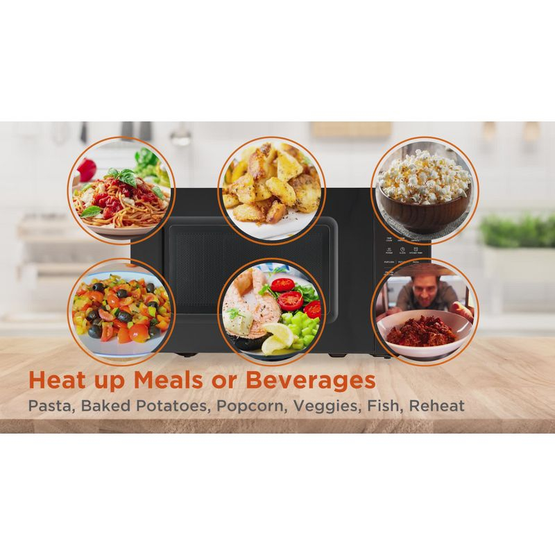 COMMERCIAL CHEF Countertop Microwave Oven 0.7 Cu. Ft. 700W, Stainless Steel