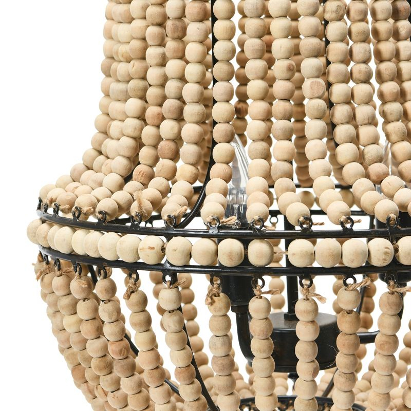 Storied Home Draped Wood Bead Chandelier