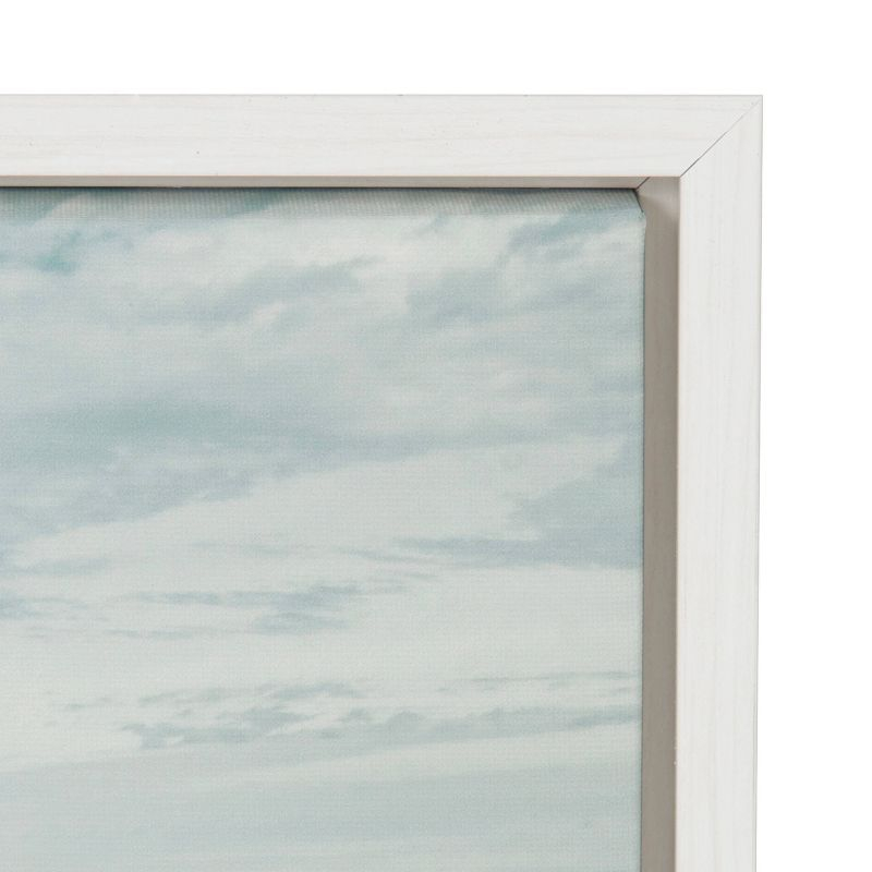 28" x 38" Sylvie Beach 2 Framed Canvas by Emiko and Mark Franzen White - Kate & Laurel All Things Decor: Modern Nautical Wall Art