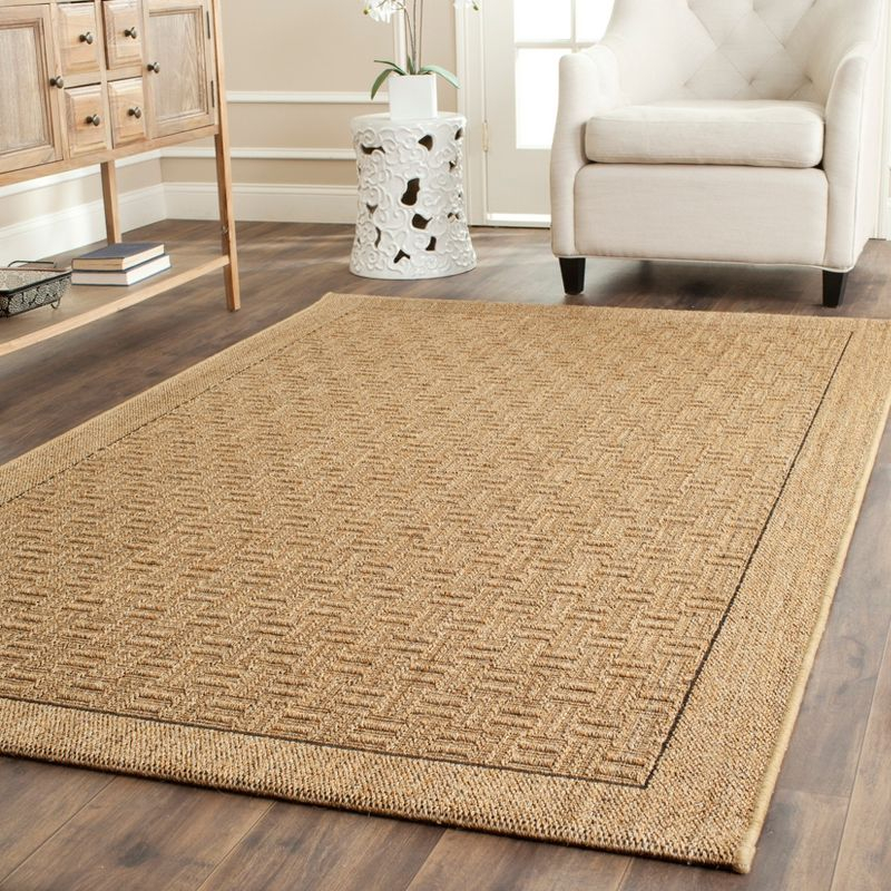 Palm Beach PAB359 Power Loomed Area Rug - Natural - 4'x6' - Safavieh.