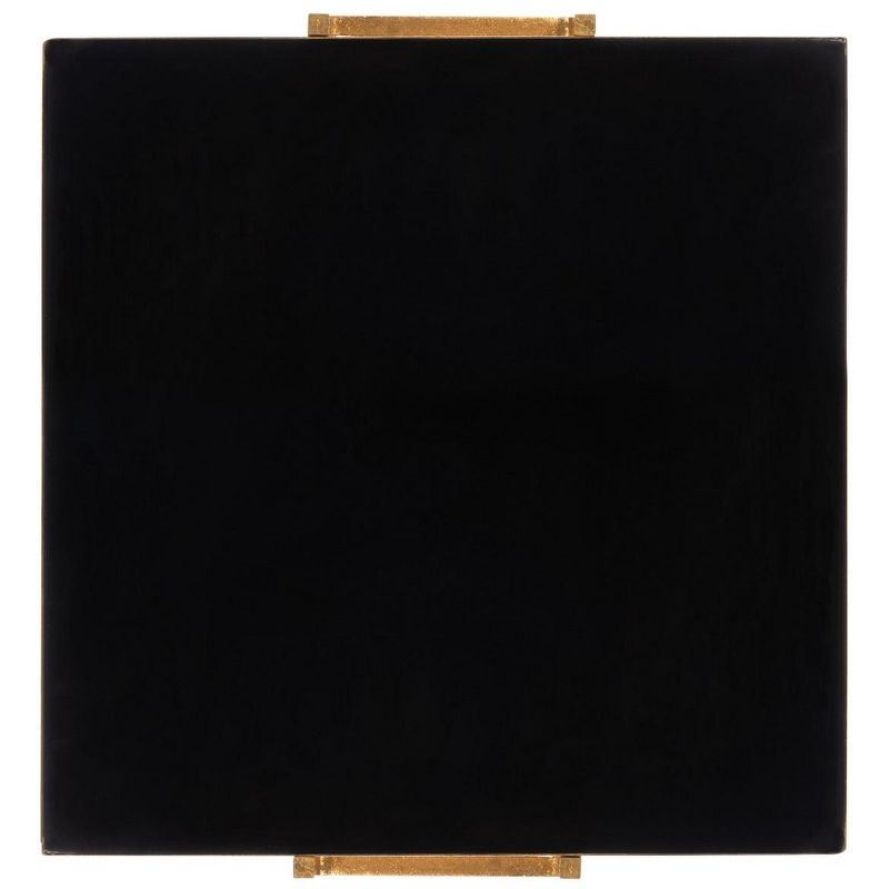 Amarylis Greek Key Side Table - Black Enamel/Gold - Safavieh.