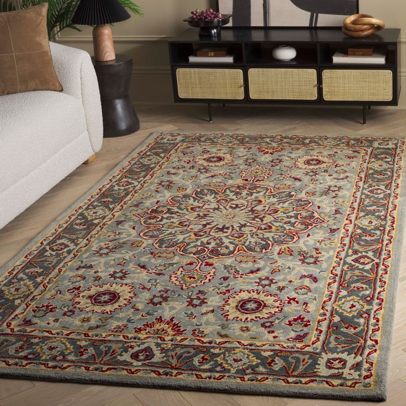 Heritage HG736 Hand Tufted Area Rug - Grey/Charcoal - 8'x10' - Safavieh.