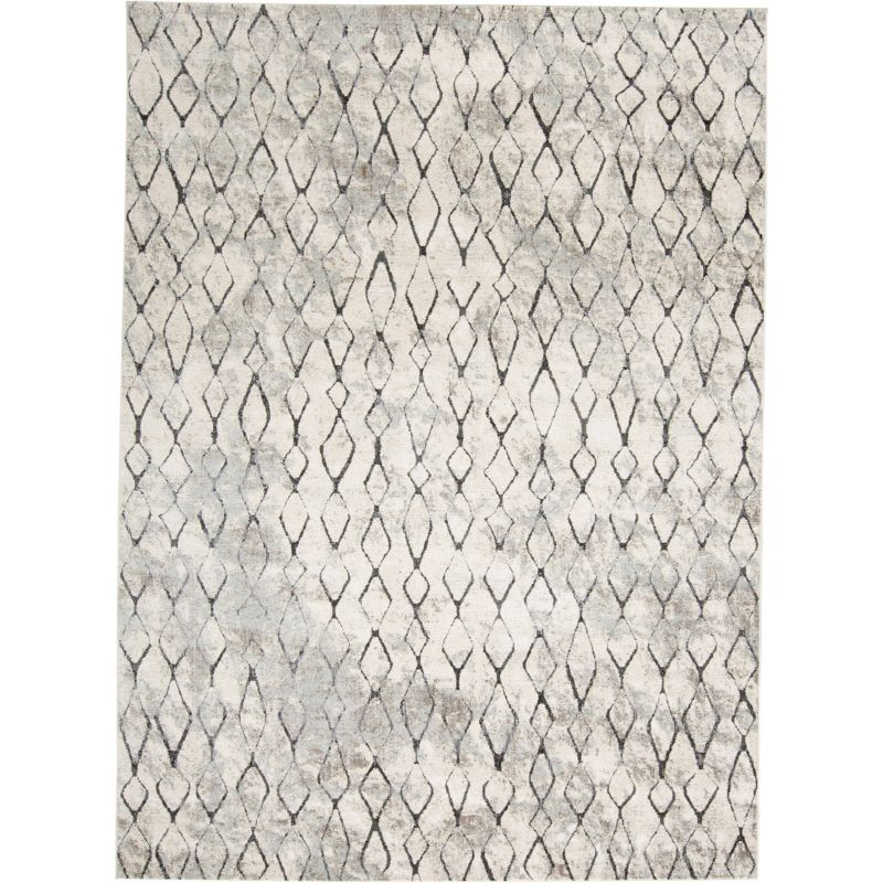 Kano Transitional Diamond Ivory/Gray/Taupe Area Rug