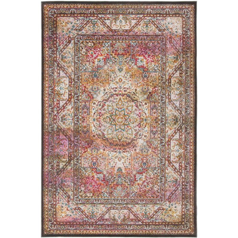 Luxor LUX322 Power Loomed Area Rug - Ivory/Fuchsia - 5'3"x7'7" - Safavieh.