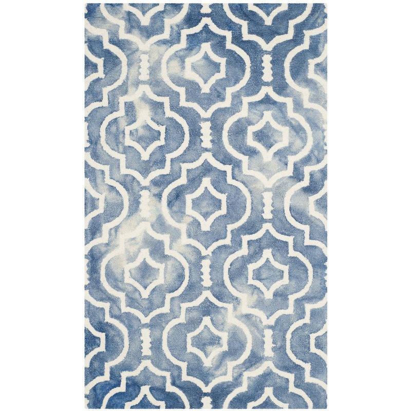 Dip Dye DDY538 Hand Tufted Accent Rug - Blue/Ivory - 3'x5' - Safavieh.
