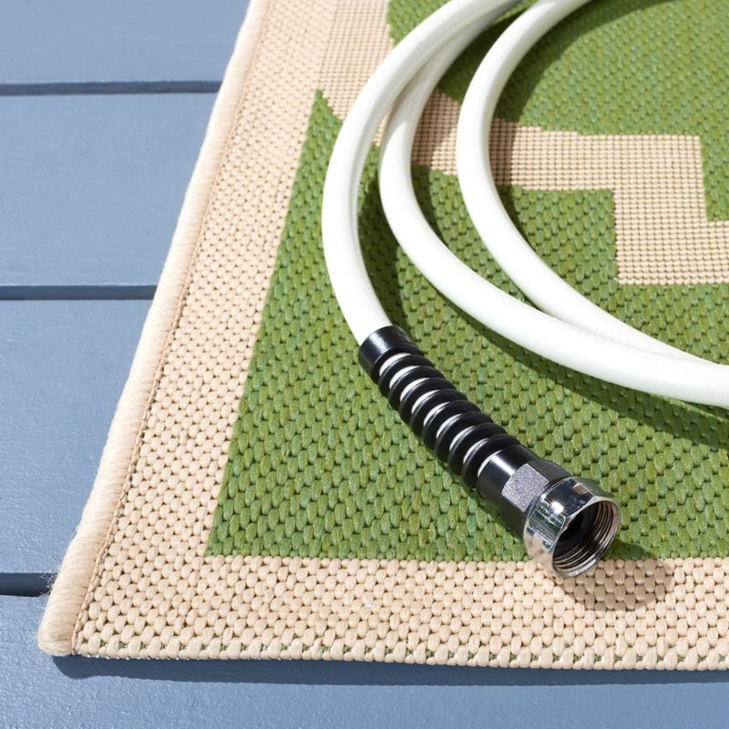 Courtyard CY6243 Power Loomed Indoor and Outdoor Area Rug - Green/Beige - 5'3"x7'7" - Safavieh