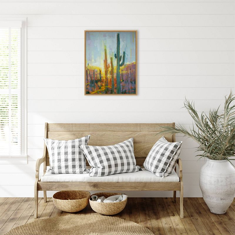 Amanti Art 23"x28" Sonoran Golden Glow by James Ayers Framed Canvas Wall Art Print