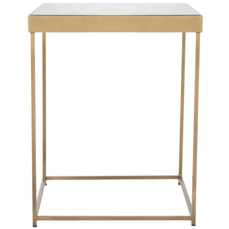 Lilian Leaf Side Table - Antique Brass - Safavieh.