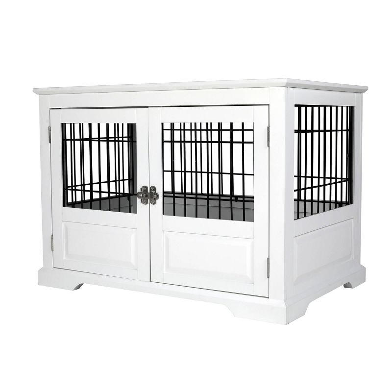 Merry Products Fairview Triple Door Crate Dog Bed - L - White
