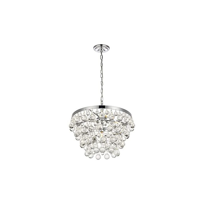 Elegant Lighting Kora Collection Pendant D17 H10.9 Lt:5 Chrome Finish