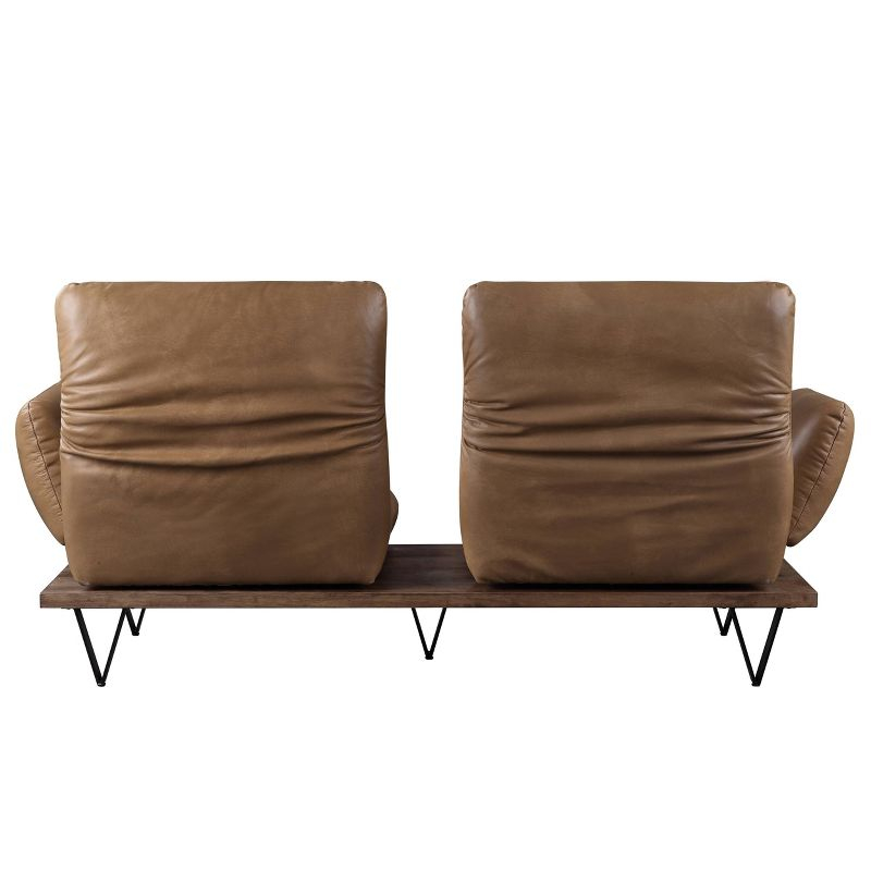 ColourTree Narech 88'' Leather Sofa