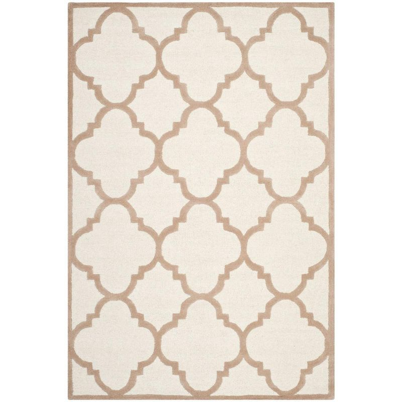 Cambridge CAM140 Tufted Indoor Area Rug - Ivory/Beige - 6'x9' - Safavieh