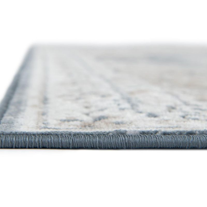 Unique Loom Chateau Collection Area Rug - Roosevelt (6' 1" x 9' Rectangle Slate Blue/Beige)