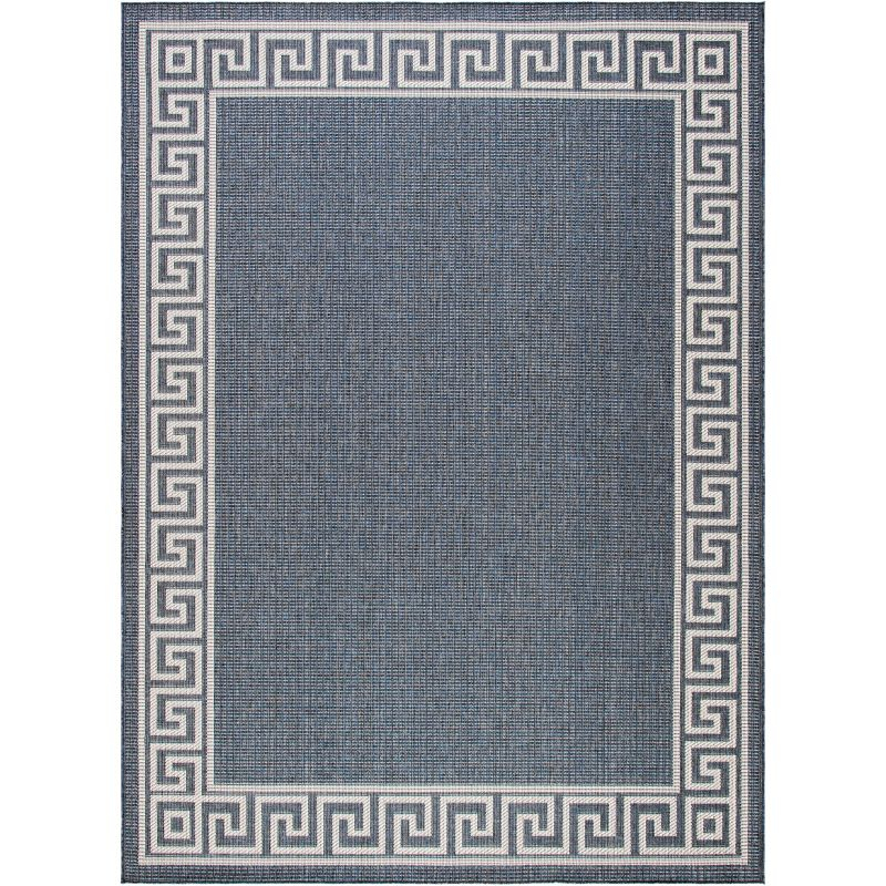 Bermuda BMU820 Power Loomed Indoor/Outdoor Area Rug - Dark Blue/Ivory - 8'9"x11'9" - Safavieh.