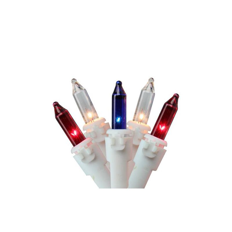 Brite Star 150-Count Red and Blue Chasing Mini Christmas Light Set, 34ft White Wire