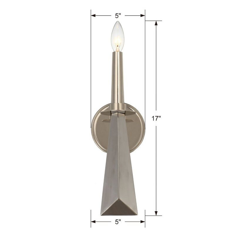 Crystorama Lighting Palmer 1 - Light Sconce in  Polished Nickel