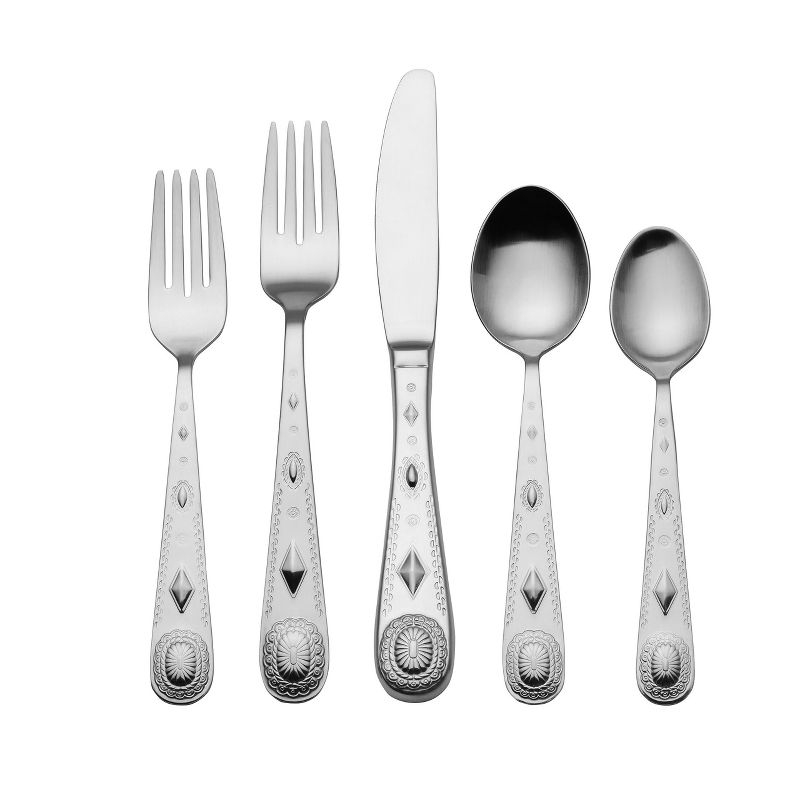 Wallace Taos 45-Piece 18/10 Stainless Steel Flatware Set, Service for 8