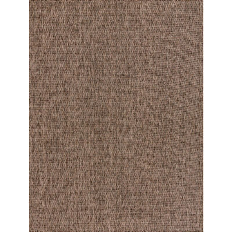 Unique Loom 9' 0 x 12' 0 Rectangle Indoor/Outdoor Solid Light Brown Area Rug