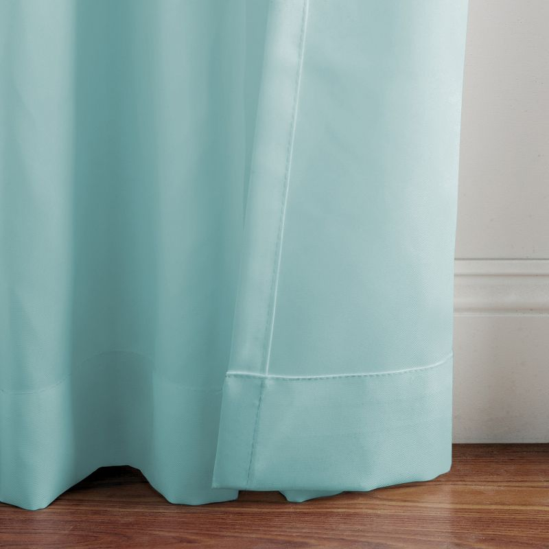 Matine Solid Indoor/Outdoor Single Window Curtain for Patio, Porch, Cabana - 52 x 108 - Mineral Blue - Elrene Home Fashions