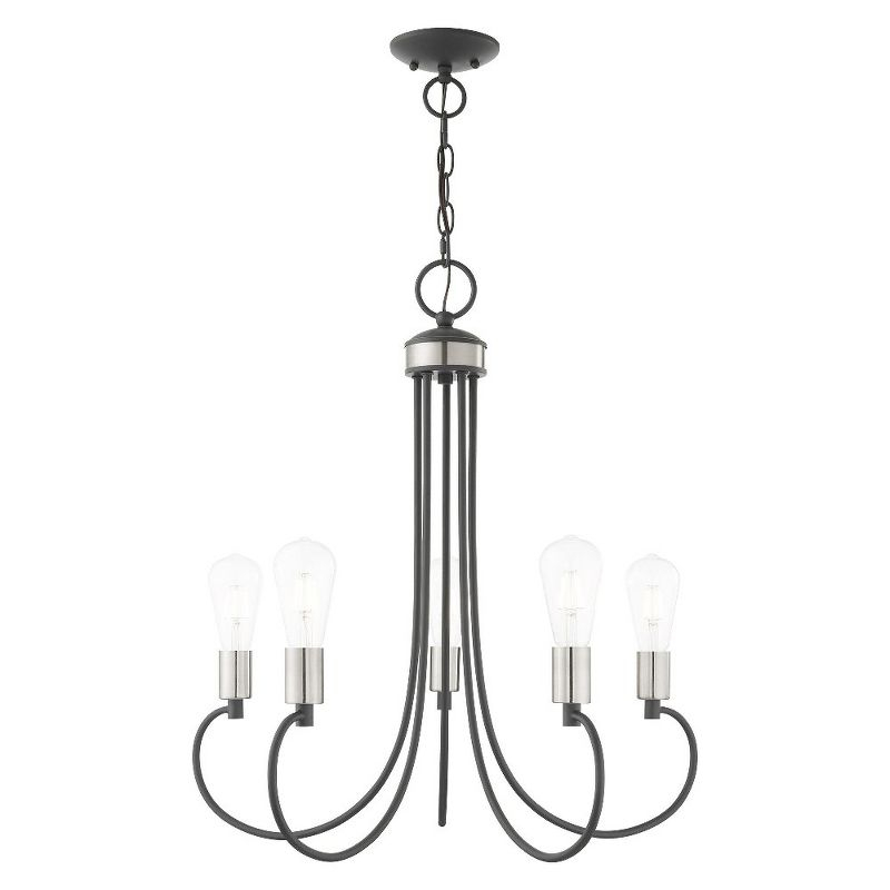 Livex Lighting Bari 5 - Light Chandelier in  Scandinavian Gray