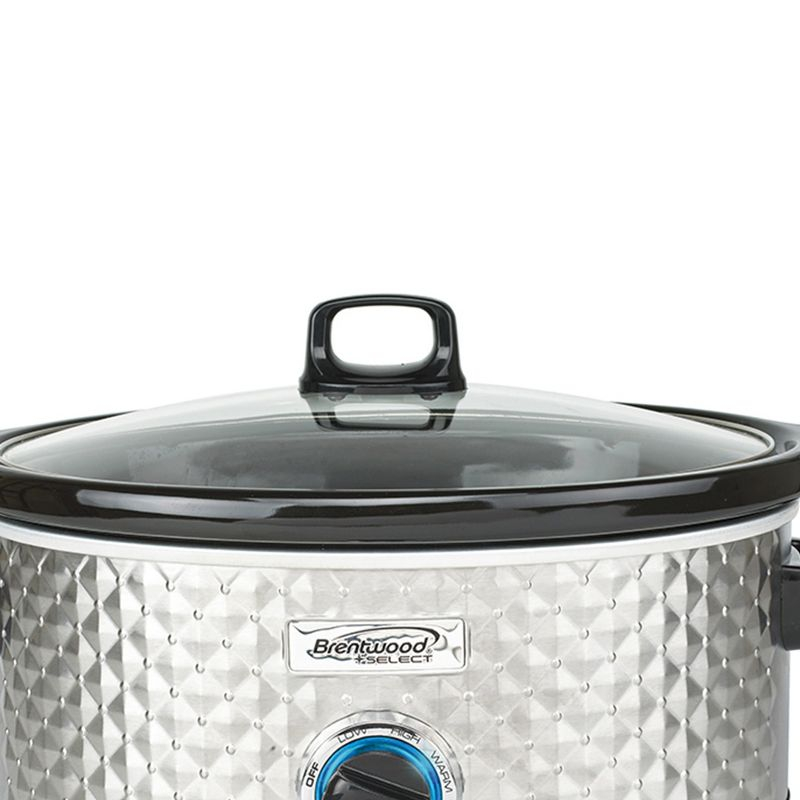 Brentwood Select 7 Quart Slow Cooker in Silver