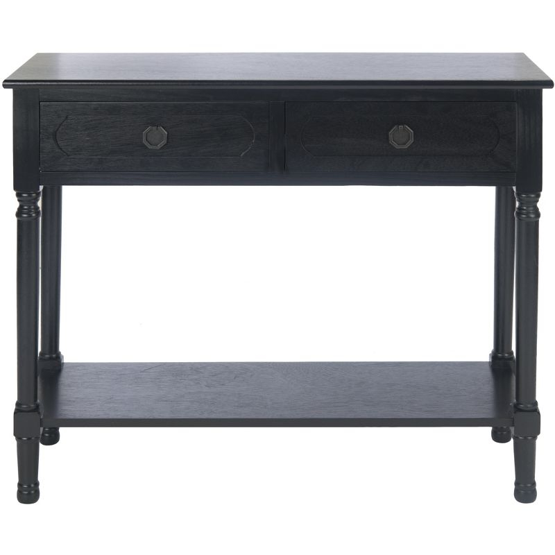 Allura 2 Drawer Console Table - Black - Safavieh