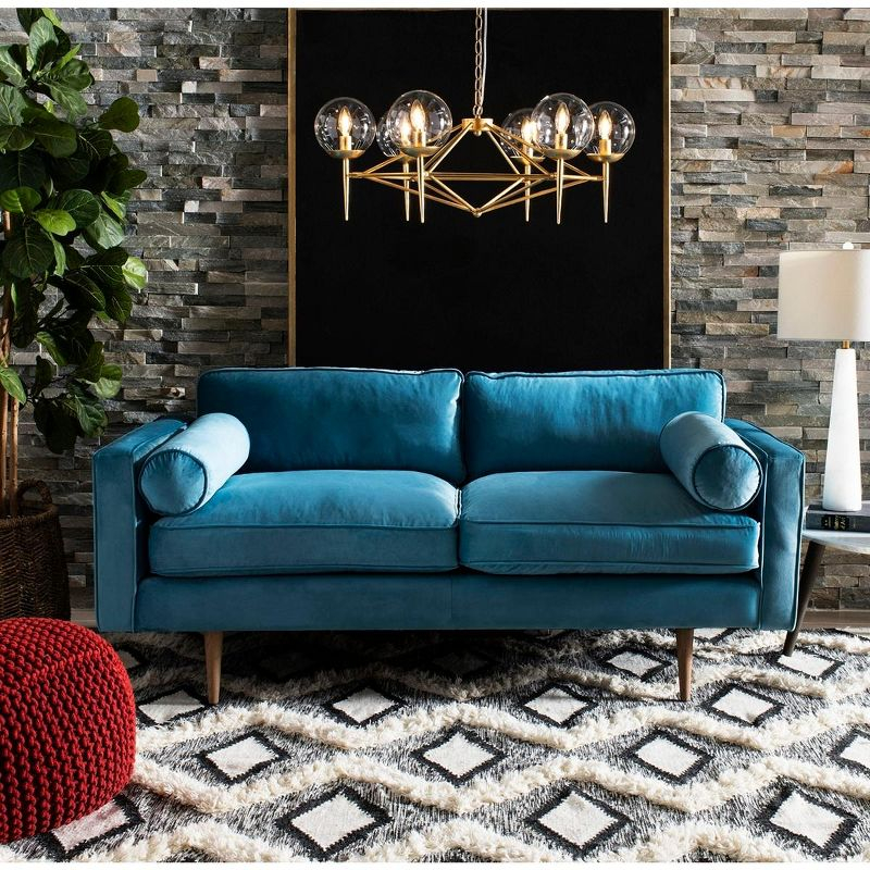 Kenya KNY908 Hand Knotted Area Rug - Black/Ivory - 8'x10' - Safavieh