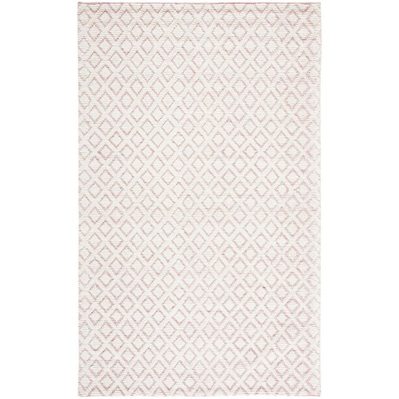 Vermont VRM304 Hand Woven Indoor Area Rug - Ivory/Red - 5'x8' - Safavieh