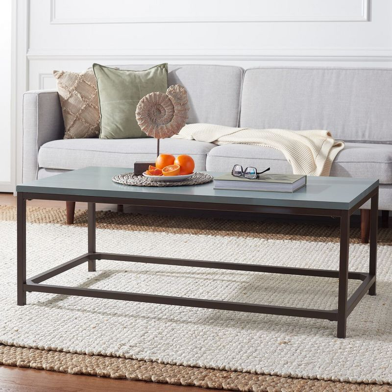 Alec Coffee Table - Barn Blue - Safavieh