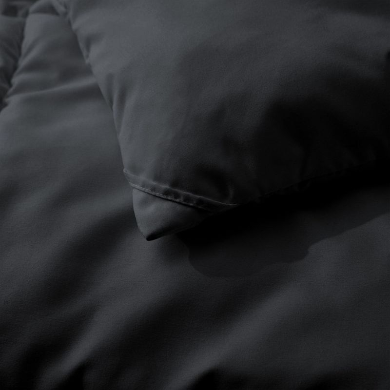 Peace Nest Lightweight Down Alternative Comforter Duvet Insert with Soft Microfiber Shell, Black, Full