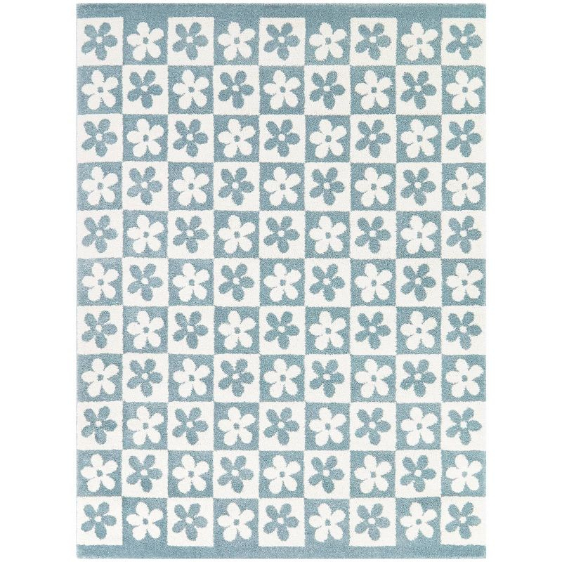 Balta Rugs 5'3"x7' Kids' Ambrose Modern Floral Light Blue