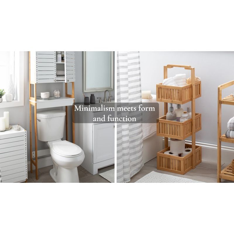 4 Tier Duplex Line Storage Tower Black - Organize It All: Metal Frame, Universal Shelving Unit, Easy to Assemble
