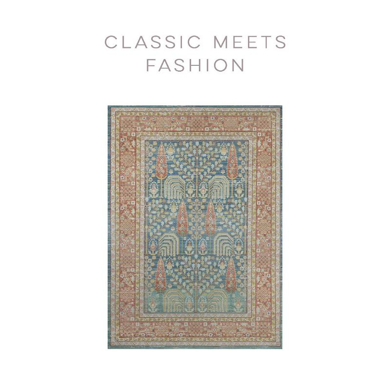5'3"x7'3" Isabella Matilda Area Rug Ivory - Momeni: Bohemian Chevron Pattern, Medium Pile, Indoor Use