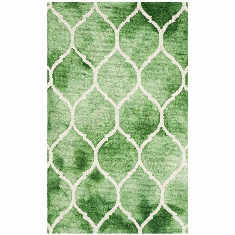 Dip Dye DDY685 Hand Tufted Area Rug - Green/Ivory - 4'x6' - Safavieh.