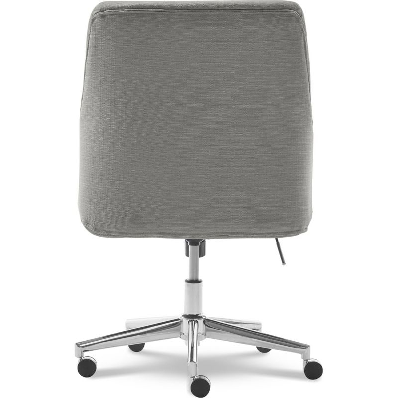 Style Leighton Home Office Chair Medium Gray - Serta: Swivel, Adjustable, Wheeled