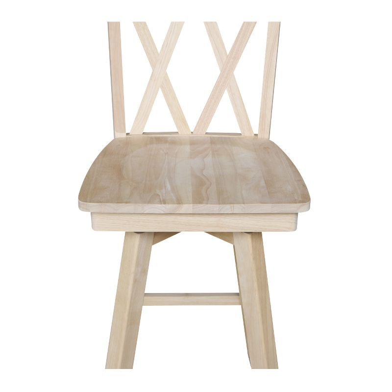 International Concepts Double "X" Back Bar Height Stool - With Swivel 30" Seat Height