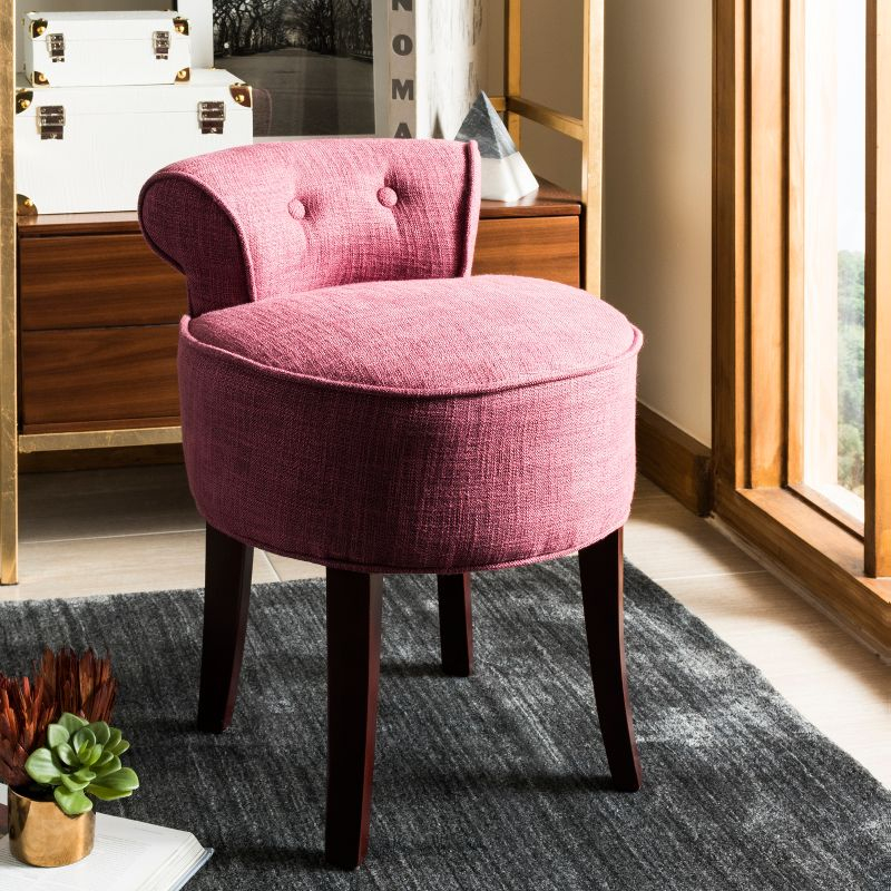 Georgia Vanity Stool - MCR4546 - Rose - Safavieh