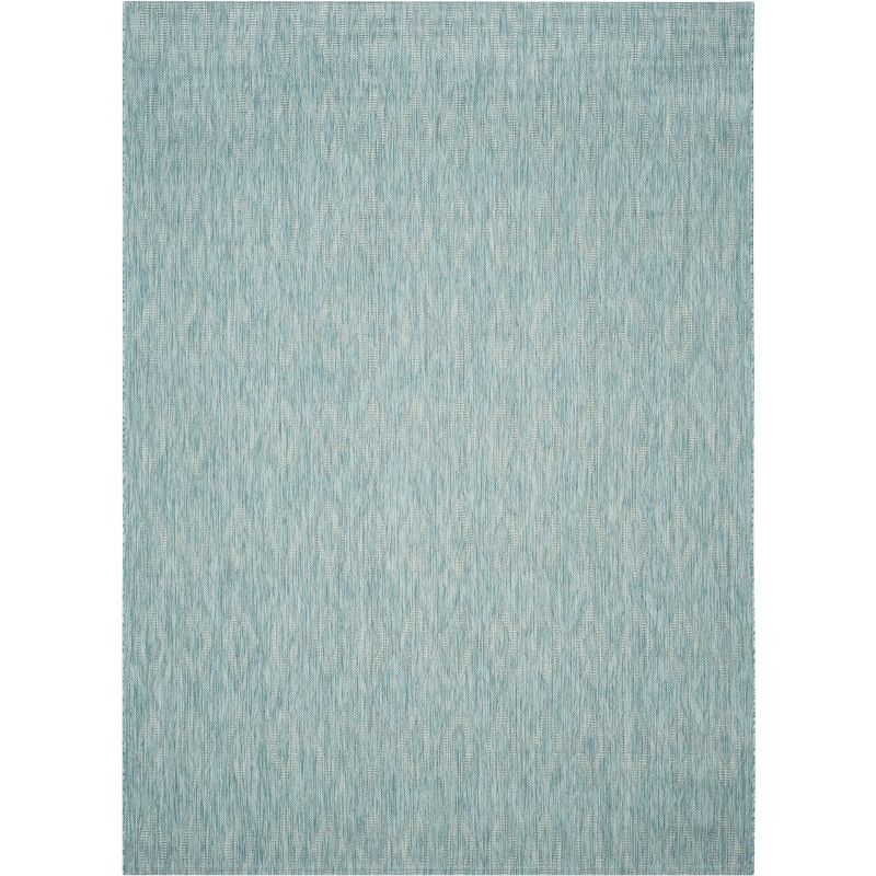 Courtyard CY8522 Power Loomed Indoor and Outdoor Area Rug - Aqua/Aqua - 8'x10' - Safavieh