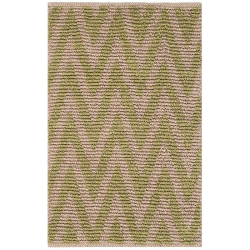 Cape Cod CAP863 Hand Woven Accent Rug - Natural/Green - 2'3"x3'9" - Safavieh.