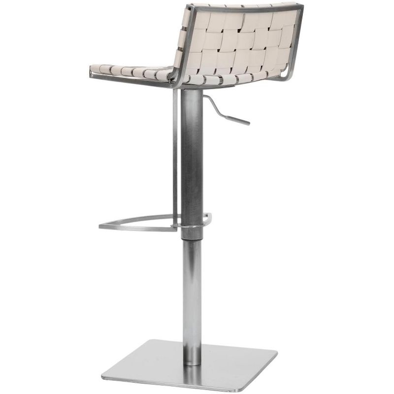 Mitchell Gas Lift Swivel Bar Stool - FOX3001 - White - Safavieh Couture