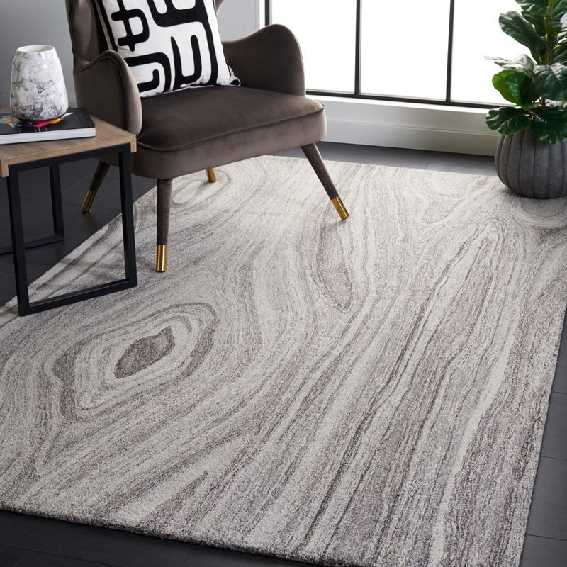 Abstract ABT901 Handmade Indoor Area Rug - Grey - 8'x10' - Safavieh